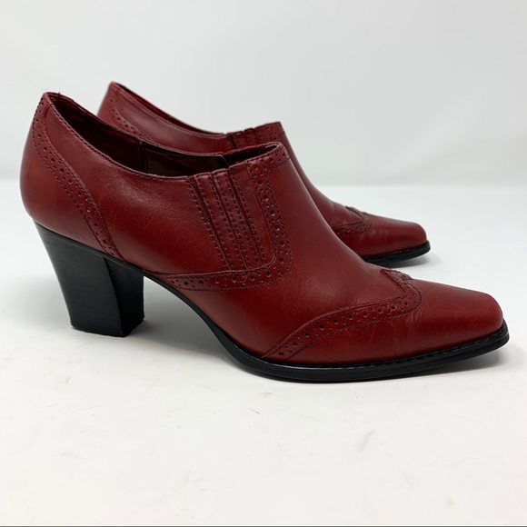Coldwater Creek Shoes Coldwater Creek Red Leather Chunky